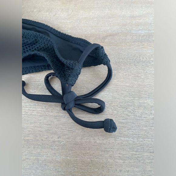 H&M Tie Off Bikini Bottom in Black Sz 12 - Picture 4 of 5